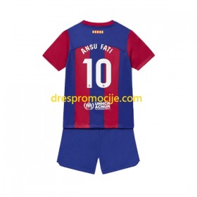 FC Barcelona Ansu Fati 10 Dres Dječji Domaći 2023/2024 Kratkih Rukava